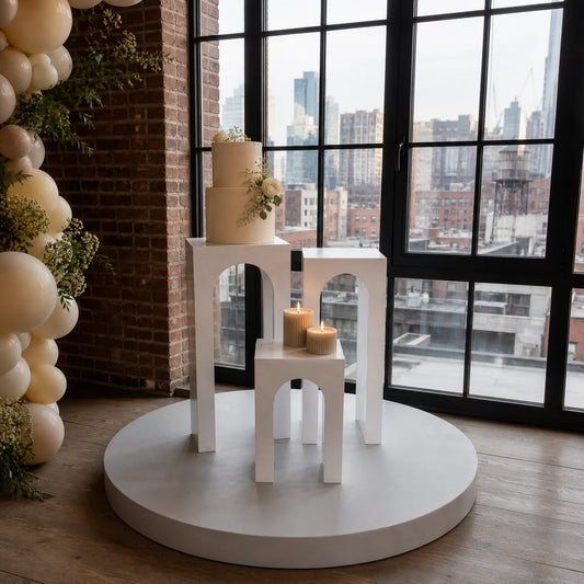 Arched Event Plinth – Modern Display Pedestal
