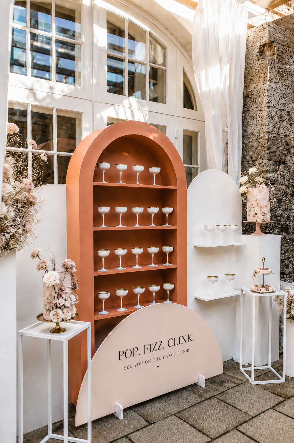 3D Arched Display Shelf with LED Lighting – Event & Retail Display