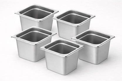 Gastronorm tray 6 pack 1/6 size