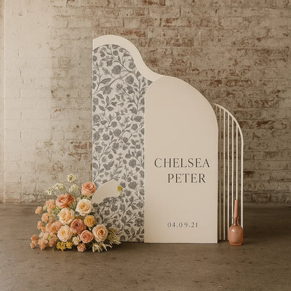 Side Wave Backdrop - Collapsible Organic Curve Media Wall & Event Display