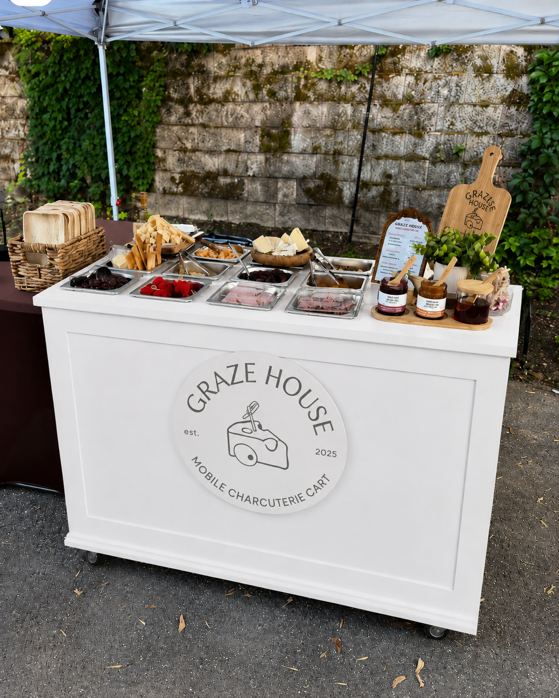 Collapsible Charcuterie Mobile Cart — view 2