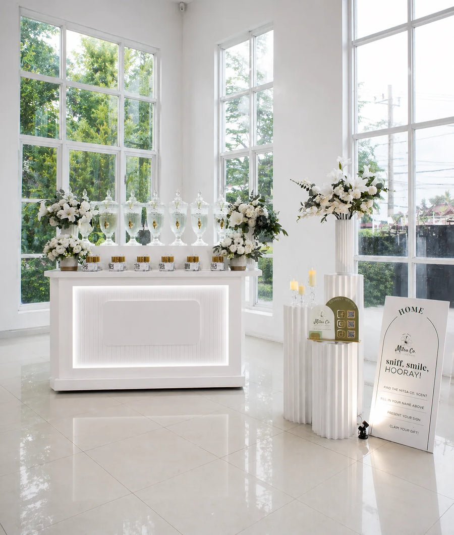 Illuminated V-Groove Event Bar - Collapsible LED Brand Activation Cart