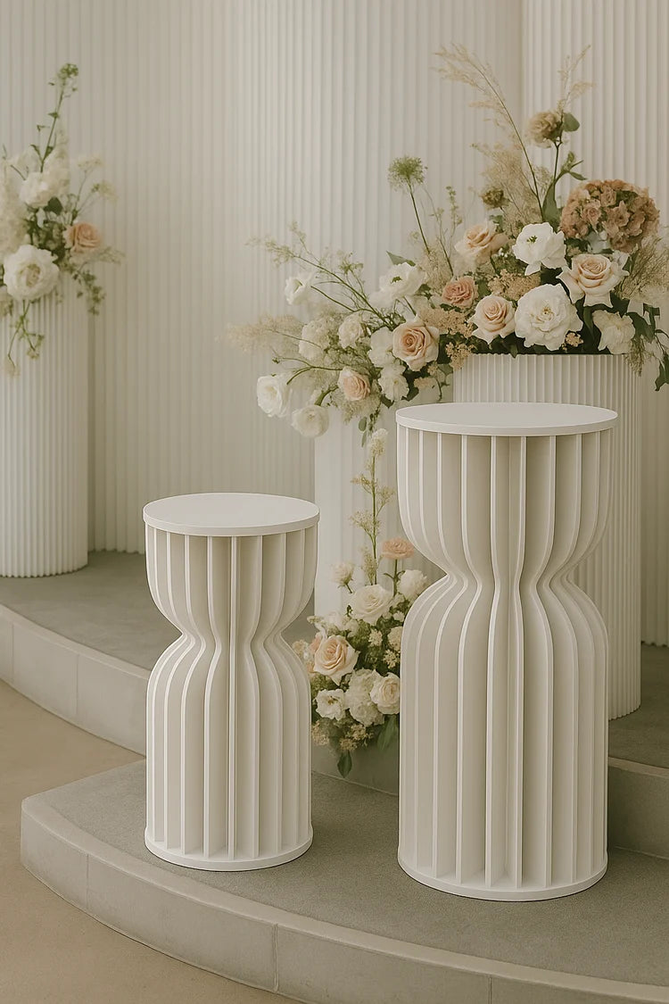 Hourglass Event Plinth - Modern Display Pedestal