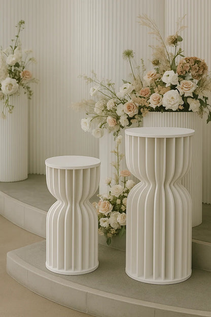 Hourglass Event Plinth - Modern Display Pedestal