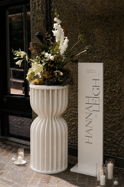 Hourglass Event Plinth - Modern Display Pedestal